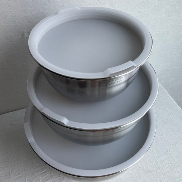 Cuisinart Set of 3 Mixing Bowls With Lids Stainless Steel (CTG-00-SMBC) - Picture 2 of 11